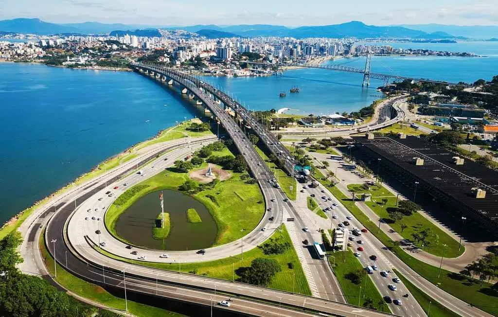 Vista aérea de Florianópolis